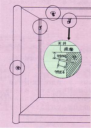 竹釘（軸釘）　掛軸用（水屋用より短い）