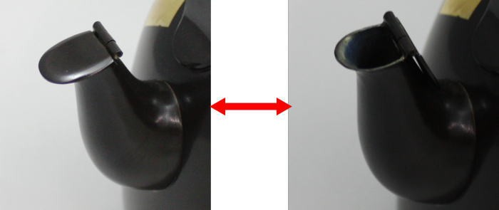 茶道具 水次 水注 腰黒薬缶 腰黒やかん 箔散し紋 口蓋付 木村