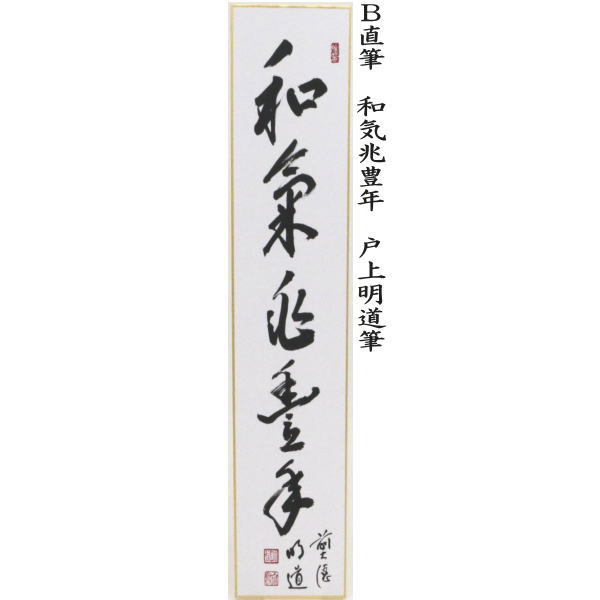 短冊 直筆 掬水月在手 松濤泰宏筆又は和気兆豊年 戸上明道筆又は和気兆豊年 松濤泰宏筆又は紅葉舞秋風 松濤泰宏筆