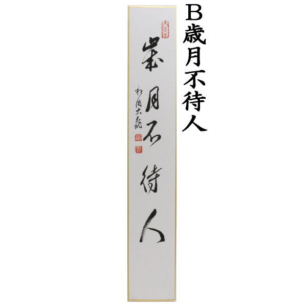 茶道具 掛軸 雪尾要道 「歳月不待人」 茶道具 掛軸 雪尾要道 「歳月不待人」 美術品・アンティーク