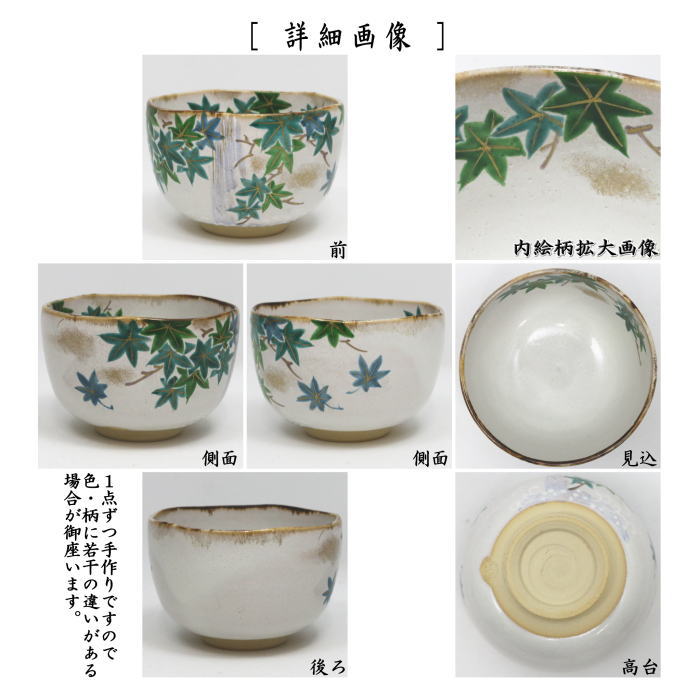 茶道具 抹茶茶碗 乾山写し 青楓に滝 森下秋彩作 乾山写 乾山 : 茶道具