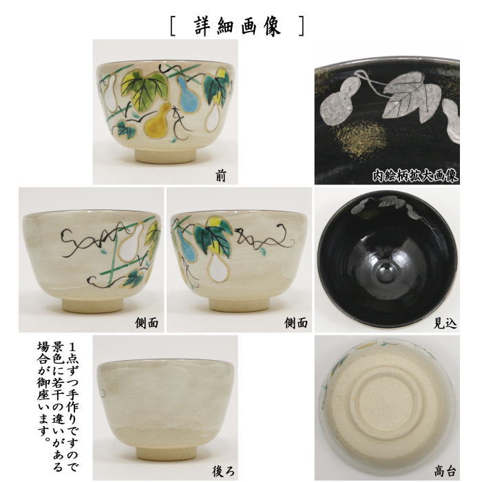 茶道具 抹茶茶碗 乾山写し 六瓢 中村与平作 乾山写 乾山 茶道