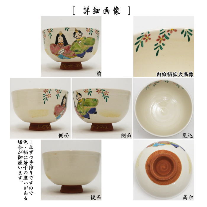 抹茶茶碗 粉引 雛 田中喜泉作