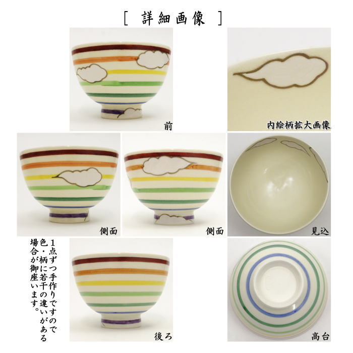 茶道具 抹茶茶碗 仁清写し 虹 水出宋絢作 仁清写 仁清 茶道