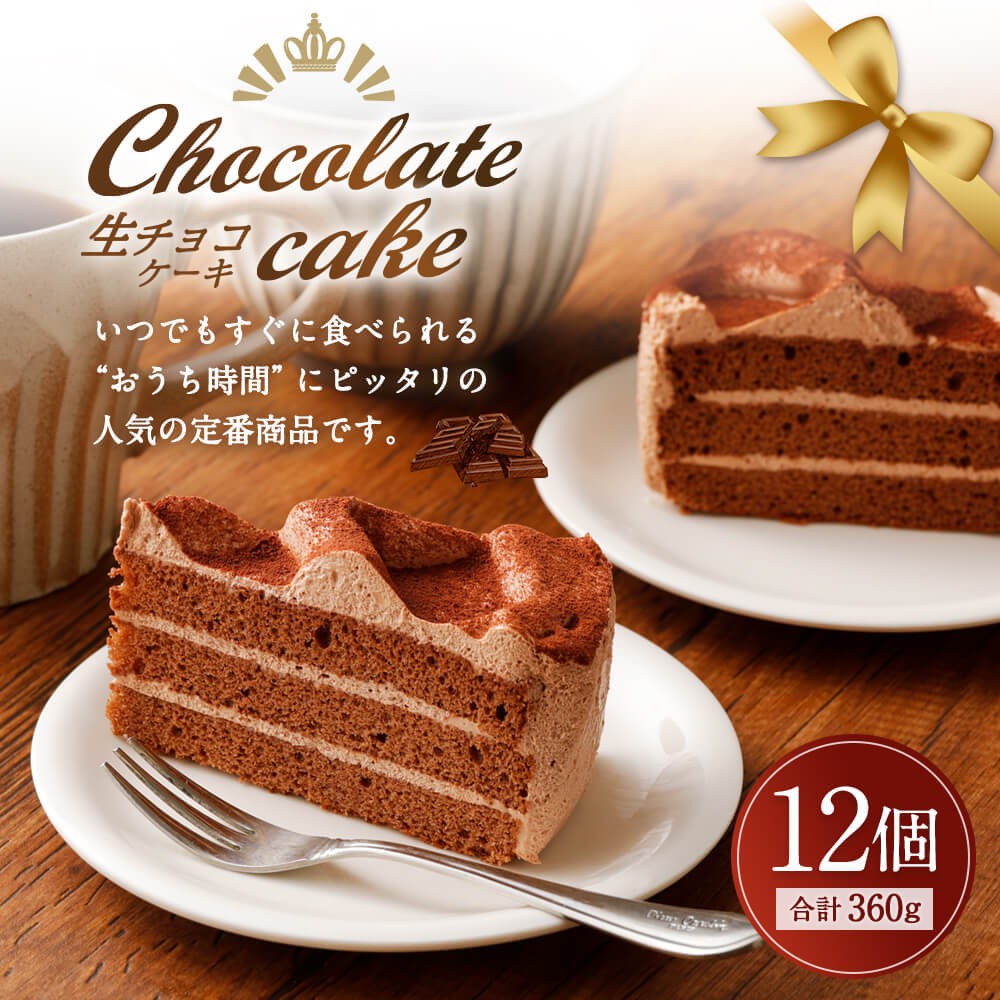 五洋食品 送料0円 生チョコケーキ 360g 12個入 チョコレート ケーキ デザート 冷凍 スイーツ お手軽 冷凍ケーキ 業務用