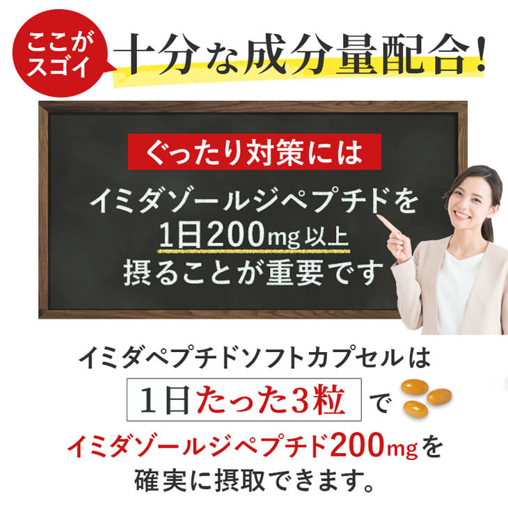 イミダペプチド ソフトカプセル(30日分)サプリ 成分量確証マーク付き