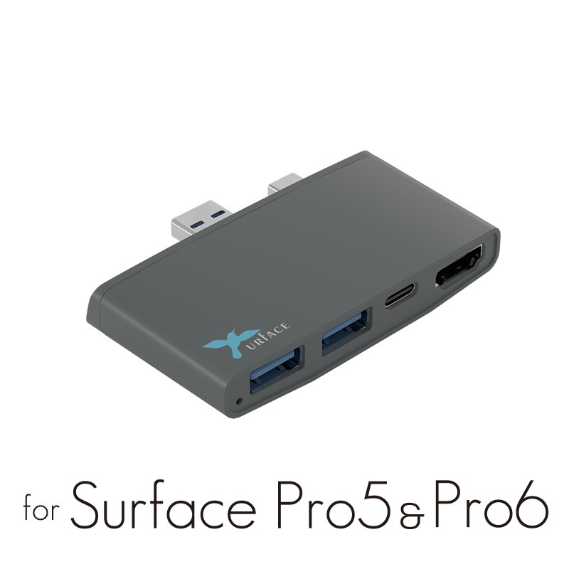 Surface Pro5 & Pro6 専用 USB3.0 Type-C HDMI ポート USB ハブ 