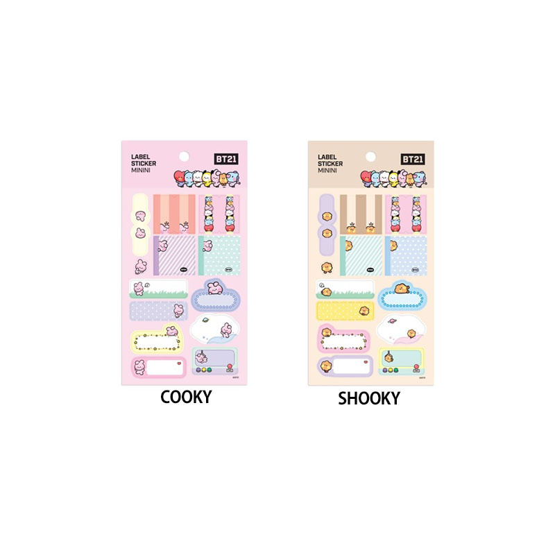 bt21 ステッカー シール 並行輸入正規品 2種セット 1種3枚入り tata