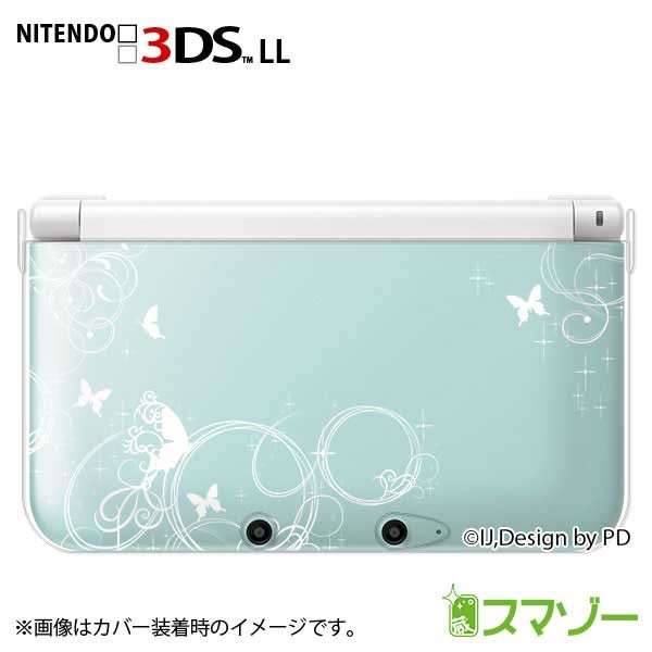new Nintendo 3DS LL ) ラグジュアリーライン1白 カバー : オリジナル