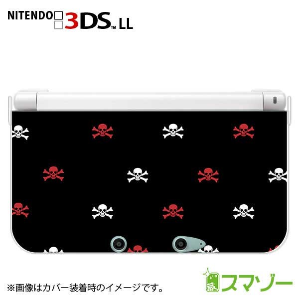 new Nintendo 3DS LL ) スカル2 ブラック レッド カバー : オリジナル