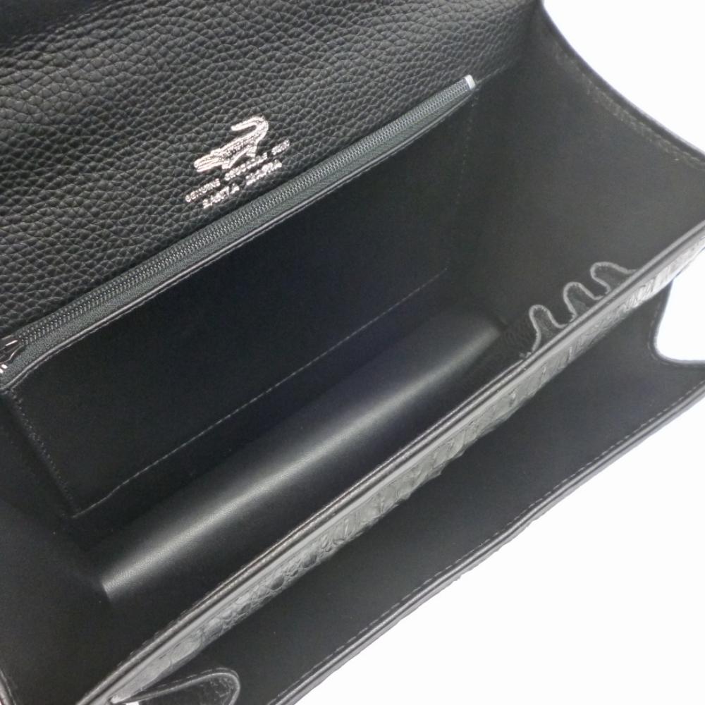 クロコダイル バッグ メンズ セカンド カイマン ワニ革 艶消し背鰐HB