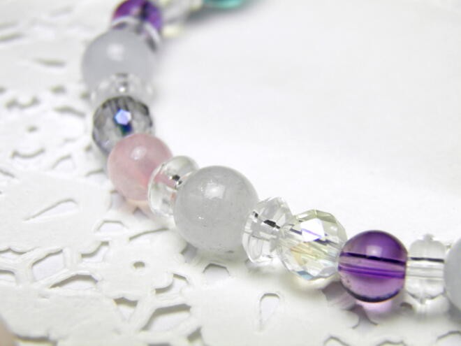 ときめき デザインブレスレット アクアオーラ アクアマリン ムーン