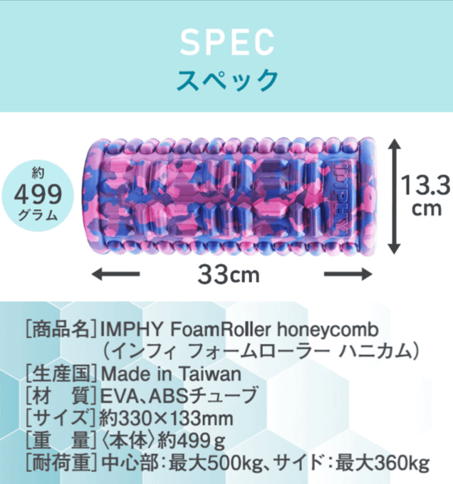 foam roller honeycomb imphy フォームローラー ストレッチ