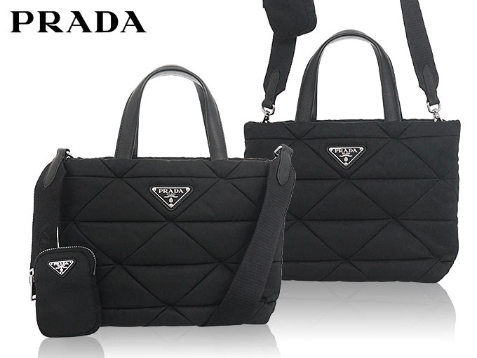 プラダ PRADA バッグ トートバッグ 1BG373 RDJN O1O ネロ テスート キルティング リナイロン Re Nylon トライアングル  ロゴ トートバッグ ポーチ付き レディース : pr-ba240115-7 : インポートコレクションYR - 通販 - Yahoo!ショッピング