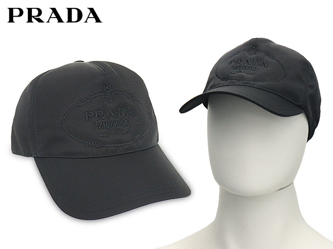 プラダ PRADA アパレル 帽子 1HC179 2DMI ネロ テスート リナイロン Re Nylon サヴォイ ロゴ ベースボール キャップ  レディース メンズ