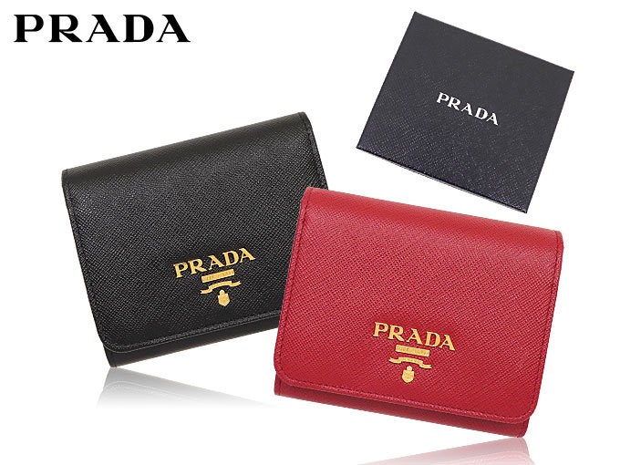 プラダ PRADA 財布 三つ折り財布 1MH176 QWA ネロ サフィアーノ レザー メタル レタリング ロゴ トライフォールド ウォレット レディース｜import-collection-yr｜04