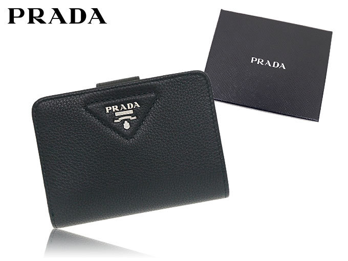 プラダ PRADA 財布 二つ折り財布 1ML018 2BBE ネロ ヴィッテロ ダイノ