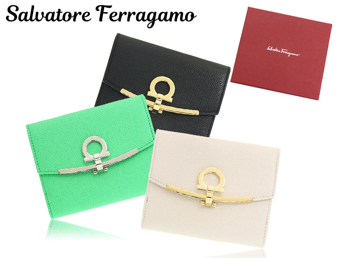 サルヴァトーレ フェラガモ Salvatore Ferragamo 財布 二つ折り財布 22 C877 フレッシュミント ガンチーニ クリップ  クロージャー レザー ウォレット レディース : fe-ko220420-7 : インポートコレクションYR - 通販 - Yahoo!ショッピング