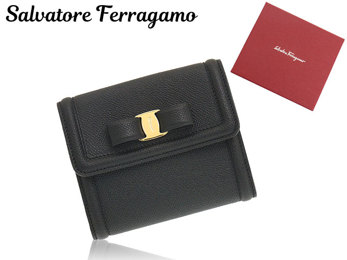 関送込★Salvatore Ferragamo★ストラップ付 二つ折り財布 FERRAGAMO サルヴァトーレ フェラガモ Salvatore Ferragamo 財布