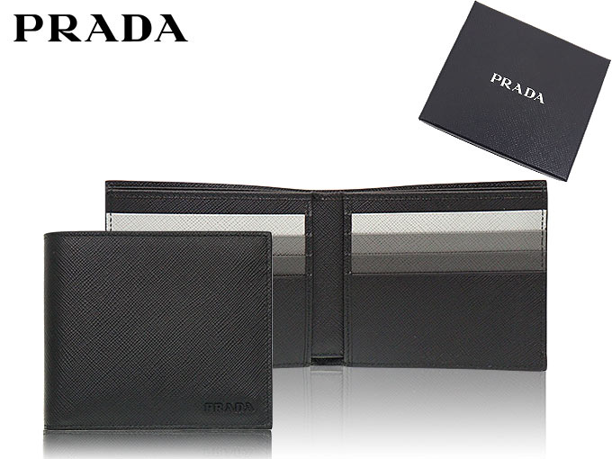 プラダ PRADA 財布 二つ折り財布 2MO513 ZLP ネロ サフィアーノ レザー