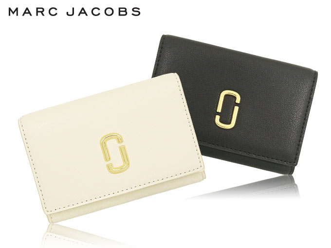 マークジェイコブス Marc Jacobs 財布 三つ折り財布 2S3SMP005S01 ブラック ザ J マーク カウ スプリット レザー  トライフォールド ウォレット レディース