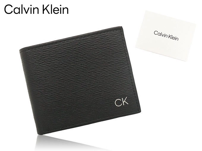 カルバン クライン Calvin Klein 財布 二つ折り財布 31CK130008 ブラック ジェニュイン レザー バイフォールド コイン ポケット ウォレット メンズ｜import-collection-yr｜04