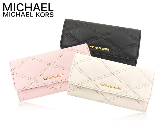 マイケルコース MICHAEL KORS 財布 長財布 35S2GTVF3U ブラック ジェット セット トラベル キルティング PVC レザー  ウォレット アウトレット レディース