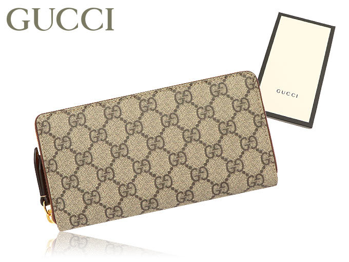 グッチ GUCCI 財布 長財布 410102 KLQHG ベージュ×エボニー リネア GG