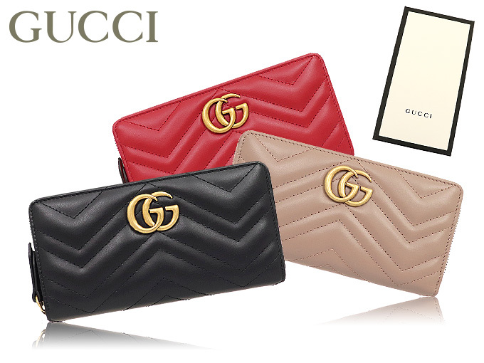 グッチ GUCCI 財布 長財布 443123 DTD1T ハイビスカスレッド GG