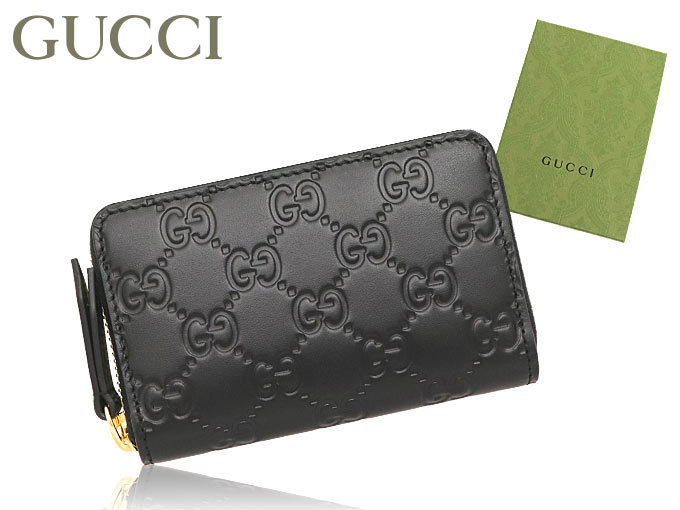 GUCCI グッチ 447939 グッチシマ レザー コインケース ブラック