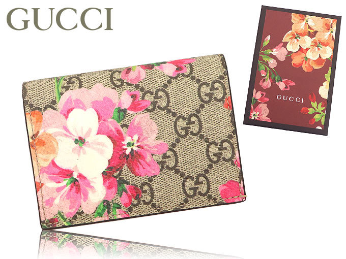 グッチ GUCCI 財布 二つ折り財布 453176 KU2IN ベージュ×ピンク GG