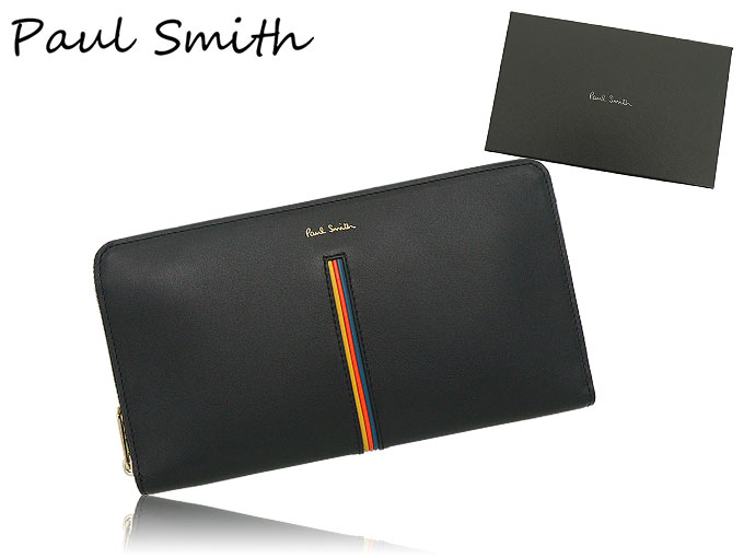 Paul Smith 長財布 黒　4778 Paul Smith ポールスミス 長財布 ラウンドファスナー レザー