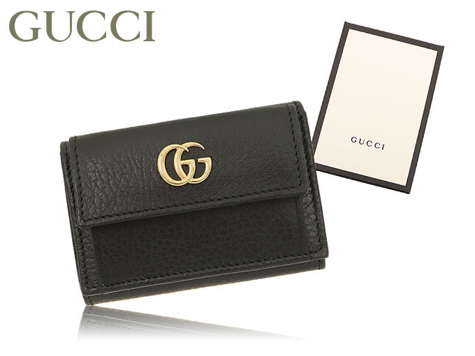 グッチ GUCCI 財布 三つ折り財布 523277 CAO0G ブラック プチ GG