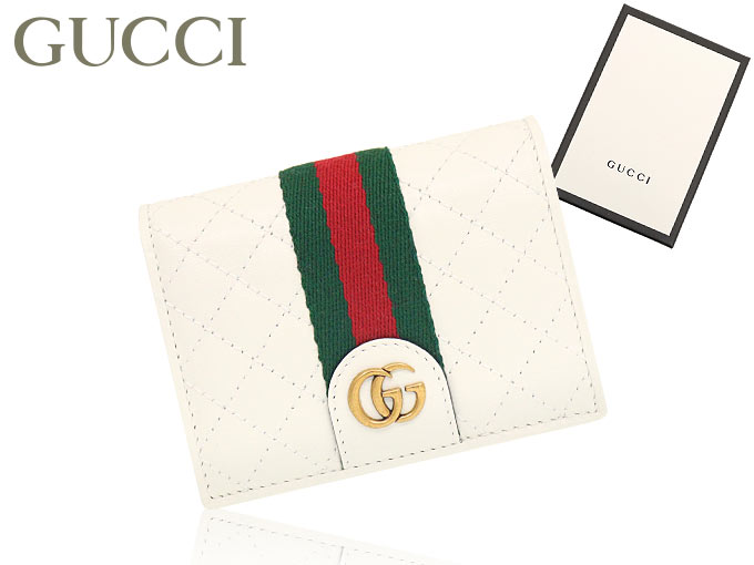 グッチ GUCCI 財布 二つ折り財布 536453 0YKBT オフホワイト×グリーン