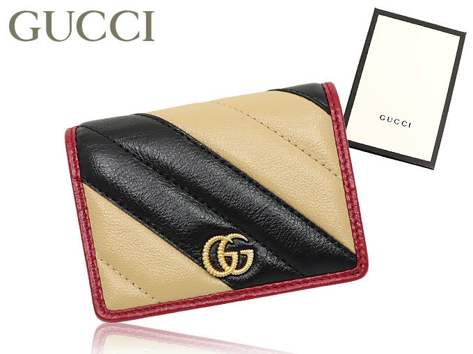 グッチ GUCCI 財布 二つ折り財布 573811 0OLOX ベージュ×ブラック