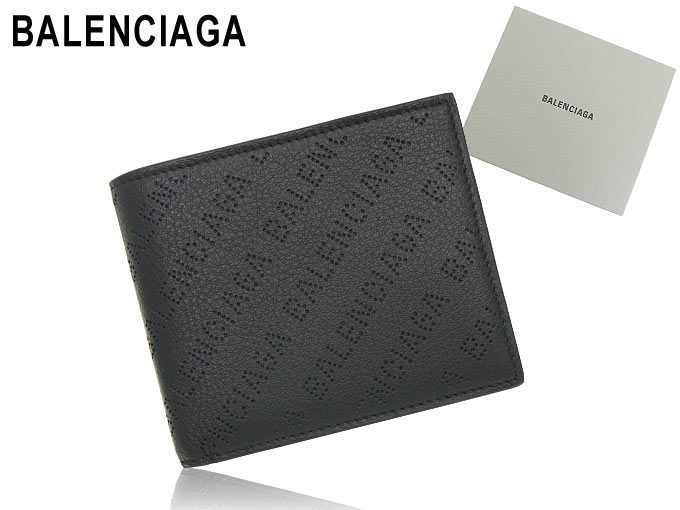 バレンシアガ BALENCIAGA 財布 二つ折り財布 594315 D6WZN ブラック