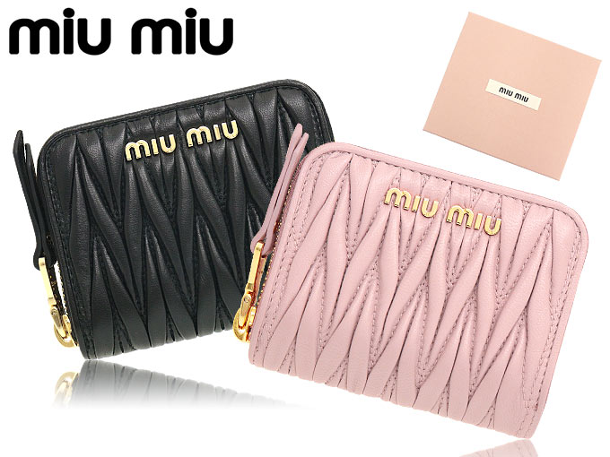 ミュウミュウ miumiu 財布 コインケース 5MM268 N88 ネロ マテラッセ