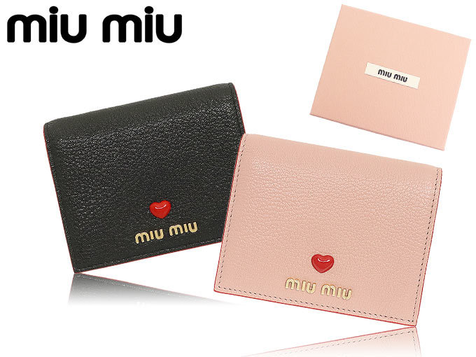 ミュウミュウ miumiu 財布 二つ折り財布 5MV204 2BC3 オーキッド 