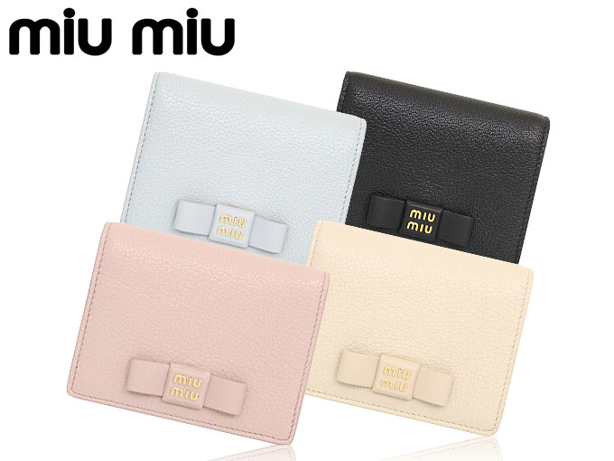 限定セールHOT miumiu - MIU MIU 5MV204 マドラス レザー 二つ折り財布