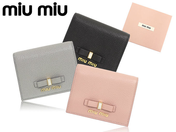 ミュウミュウ miumiu 財布 二つ折り財布 5MV204 2D7A ヌーベ マドラス