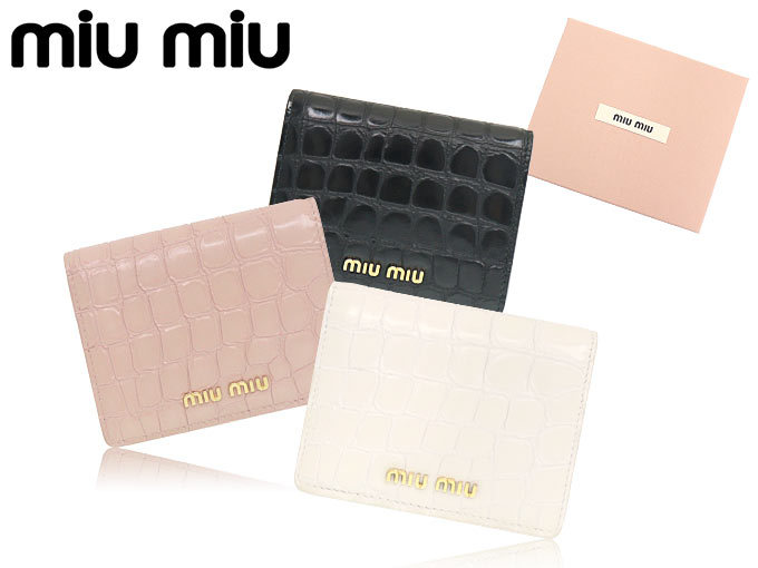 ミュウミュウ miumiu 財布 二つ折り財布 5MV204 2DQ8 ネロ