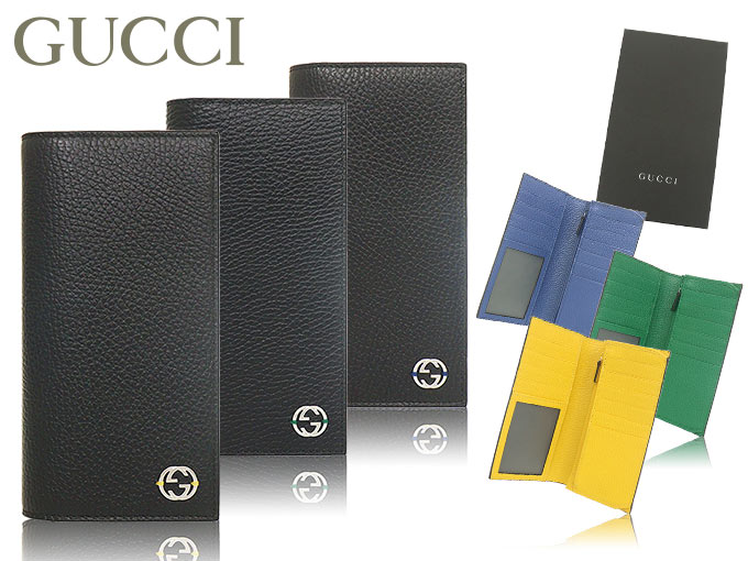 グッチ GUCCI 財布 長財布 610467 CAO2N ブラック×グリーン ダラー