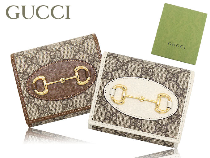 グッチ GUCCI 財布 二つ折り財布 621891 92TCG ベージュエボニー×ブラウン GGスプリームキャンバス レザー ホースビット バイフォールド ウォレット レディース | GUCCI | 03