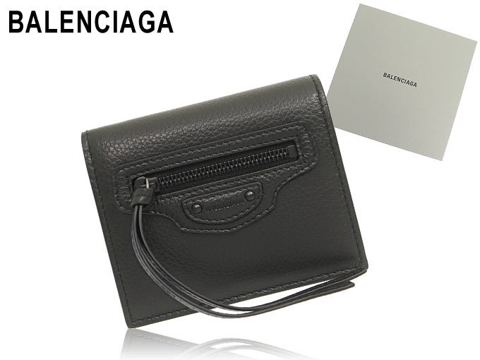 バレンシアガ BALENCIAGA 財布 二つ折り財布 640111 15Y07 ブラック