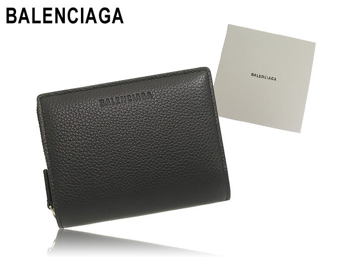 バレンシアガ BALENCIAGA 財布 二つ折り財布 664042 15YMY ブラック