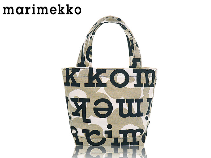 マリメッコ Marimekko バッグ トートバッグ 91685 ベージュ×ブラック