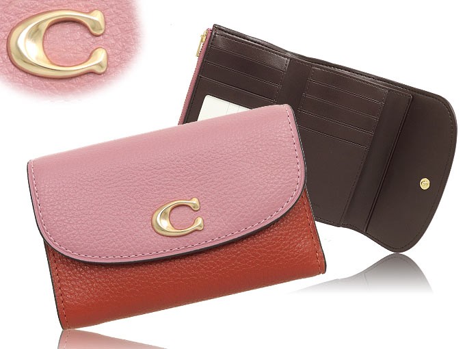 COACH コーチ 財布 三つ折り財布 F02621 2621 ローズマルチ レミ