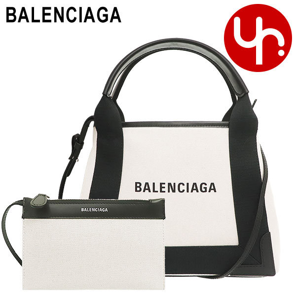 バレンシアガ BALENCIAGA バッグ ショルダーバッグ 390346 2HH3N ナチュラル×ブラック ネイビー カバス ロゴ キャンバス トートバッグ ポーチ付き レディース :ba ba211004 2:インポートコレクションYR