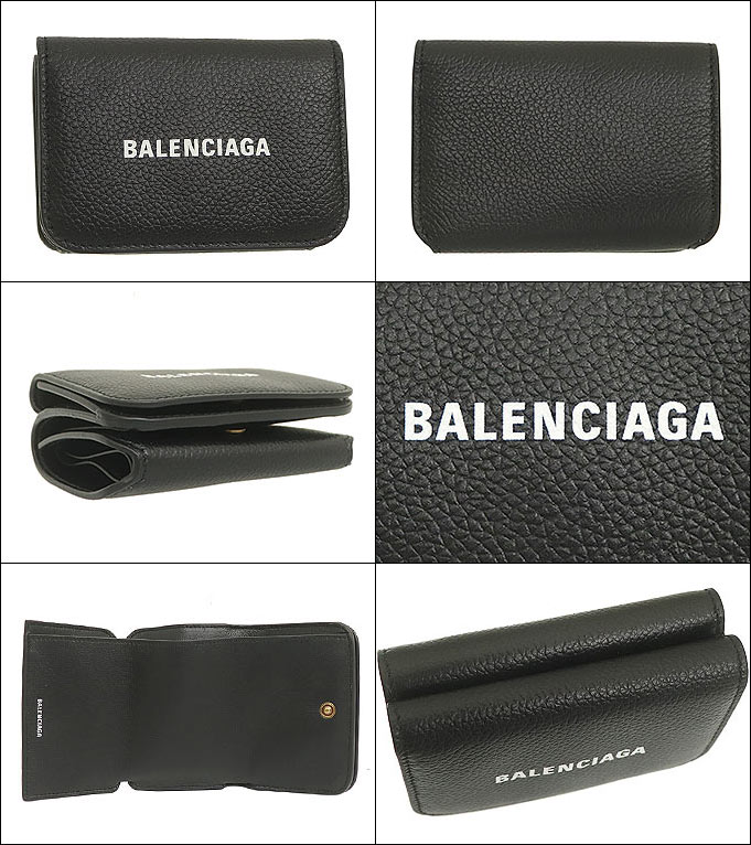 バレンシアガ BALENCIAGA 財布 三つ折り財布 593813 1IZIM ブラック×ホワイト キャッシュ ロゴ プリント レザー ミニ  ウォレット メンズ レディース : ba-ko211004-2 : インポートコレクションYR - 通販 - Yahoo!ショッピング