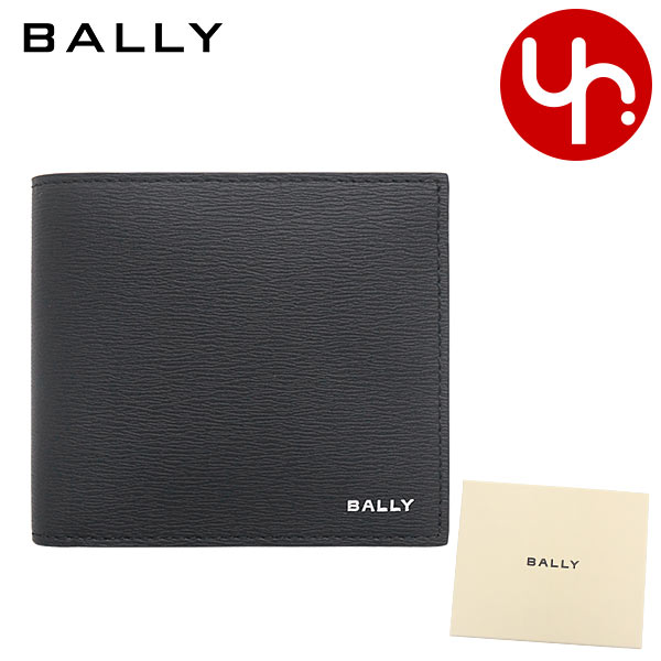 【72時間限定ポイント3％】バリー BALLY 財布 二つ折り財布 6307073 ブラック×パラディオ クロッシング エンボス カーフレザー バイフォールドウォレット